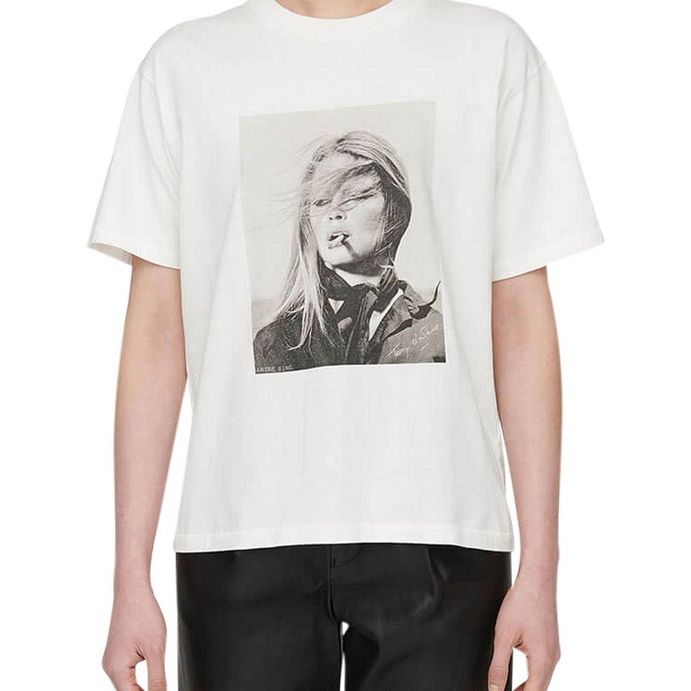 Anine Bing White Graphic Tee - Short Sleeve